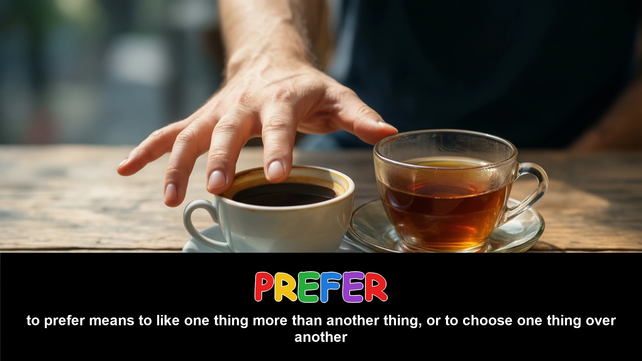 English Illustration for prefer